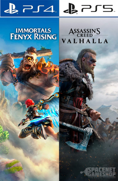 Assassins Creed Valhalla + Immortals Fenyx Rising Bundle PS4/PS5